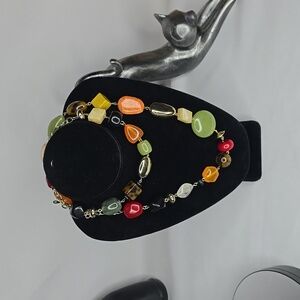 Chico's multi bead long necklace